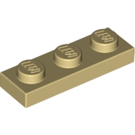 Lego destička 1x3, béžová (362305, 4121921)